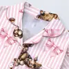 Comercio Exterior Transfronterizo Pijamas de Mujer Más Vendidos con Solapas Estampadas, Manga Corta, Pantalones Cortos, Ropa de Casa Estilo Europeo y Americano, Cárdigan, Holgado y Cómodo