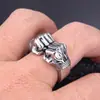 Joyería europea y americana al por mayor acero de titanio anillo de poder de personalidad retro para hombre anillo de acero inoxidable joyería al por mayor