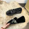 Zapatos peludos blancos de suela gruesa que aumentan la altura para mujer, invierno 2026, cálidos, de felpa, mocasines de pelo de conejo, zapatos de algodón