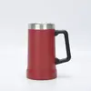 Taza Brasileña Amazon de 24 oz con Asa, Taza Térmica de Acero Inoxidable 304 para Cerveza, Taza Grande para Coche