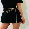 Joias Transfronteiriças Europeias e Americanas Corrente de Cintura de Metal Retrô para Mulheres Corrente de Corpo de Corrente de Cintura Multicamada Conjunto de Três Peças Fabricante Atacado