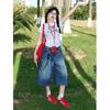 Calça Capri Jeans Azul para Mulheres com Corpo em Pera, Estilo Fino de Verão, Tamanho Plus Size, Cintura Alta, Calça Flare Emagrecedora para Pernas Grossas e Quadris Largos