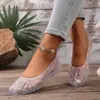 2026 Verano Nuevo Estilo Elegantes Cómodos Versátiles Zapatos Planos de Mujer para Exportación Moda Transfronteriza Zapatos Planos de Boca Baja para Mujer Amazon