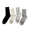 Meias Empilhadas para Mulheres, Meias de Cano Médio, Meias de Malha Finas de Verão, Meias de Malha Brancas Creme, Meias de Algodão, Meias Brancas Ins, Zhuji