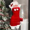 Gomeng Rojo Navidad Lencería Sexy Estilo Deseo Puro Ropa Uniforme Ny Falda Bodycon Linda Conjunto para Mujer Ny
