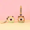 Capibara Silicona Billetera para Monedas Llavero Colgante Dibujos Animados Mini Bolsita de Almacenamiento Colgante para Mochila Bolsa para Auriculares Venta al por Mayor