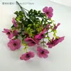 Venta al por mayor del fabricante Eucalipto Morado Simulado Flores Falsas de Plástico Arreglo Floral de Boda para el Hogar Ramo de Planta Artificial