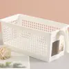 Marco de almacenamiento de plástico hueco con asa, cesta de almacenamiento para artículos diversos, cesta de almacenamiento para cocina, baño, sala de estar, cesta de almacenamiento de acabado