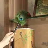  espanador de pavão espanador de pena de avestruz pavão remoção de poeira doméstica limpeza ornamento antiestático sem soltar pena de galinha espanador