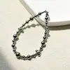 Cadena para Teléfono de Cuentas Florales Iridescentes Plateadas de Alta Gama Estilo Coreano Minimalista Cuidadosamente Seleccionada, Llavero Sencillo Estilo Ins para Bolsos