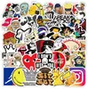 100 peças de diversos adesivos de grafite populares, materiais de colagem de animais fofos, embalagem com furo para pendurar, adesivos decorativos à prova d'água