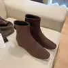 Botines Chelsea son versátiles, vintage, adecuados para ir al trabajo, estilo coreano, de suela blanda, elegantes, con punta cuadrada y cremallera trasera, botines casuales de corte bajo para mujer