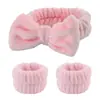 Ventas Directas de Fábrica Lazo Banda para el Cabello de Mujer Pulsera Absorbente para Lavado de Cara Impermeable Artefacto Color Sólido Tres Piezas Ropa Deportiva para la Cabeza