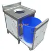 Carrinho de Coleta de Restos de Comida de Aço Inoxidável Comercial para Restaurante, Cafeteria, Refeitório, Hotel Bandeja de Comida Swill Utensílios de Mesa Tipo Móvel