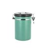 Frasco sellado de acero inoxidable 304, frasco de almacenamiento con tapa, a prueba de polvo, caja de almacenamiento para granos de café, conservación fresca con cuchara