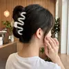 Pinza para el pelo de verano estilo ins con bloques de color para mujer, pasador lindo de lunares japoneses para niña, pinza de tiburón grande para recogidos.