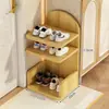 Zapatero casero estilo lujo, almacenamiento de zapatos de entrada multicapa, zapatero simple ahorrador de espacio para apartamentos de alquiler y dormitorios estudiantiles