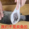 Herramienta de cocina para el hogar con tapa dispositivo quitapescado escala de pescado Shaver manual herramienta para quitar escamas de pescado JY195