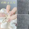 Tendência Novo Queijo Renda Francesa Adesivos Vazados Franceses Estrela Borboleta Coração Versátil Auxiliares para Nail Art