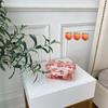 Bolsa cosmética transparente fofa com estampa de frutas, bolsa de armazenamento portátil para mulheres, impermeável, bolsa para presente, estojo de lápis, pvc jelly transparente