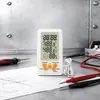 Termohigrómetro Digital HTC-3 con Pantalla Grande, Hora, Humedad, Pantalla de Temperatura, Doble Temperatura y Función de Alerta de Temperatura