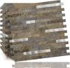 Calcomanías Decorativas de Fondo Impermeables y a Prueba de Humedad Papel Tapiz para Baño Cocina Sala de Estar Mosaico Metálico Calcomanías de Pared Estéreo 3D Autoadhesivas