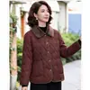 Chaqueta de Algodón con Forro de Terciopelo para Otoño e Invierno de Mamá, Elegante Chaqueta Corta de Algodón, Ropa de Invierno de Moda para Mujeres de Mediana Edad, Chaqueta de Algodón Cálida con Solapa