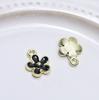 Coreano flor liga de óleo gota cinco pétalas pingente de flor diy Handmade Jóias brincos colar pulseira acessórios material
