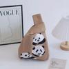 Bolso de mujer con diseño de panda de dibujos animados, bolso de punto a juego, bolso de muñeca, bolso de hombro, bolso de mano