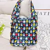 Lindo Bolso de Compras Plegable con Estampado de Perro de Dibujos Animados para PC, Gran Capacidad, Bolsa Ambiental para Supermercado, Práctico Bolso de Almacenamiento de Equipaje