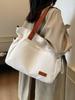 Bolso de lona de gran capacidad para mujer, bolso de mano, bolso de hombro portátil sencillo para estudiantes universitarios, bolso cruzado para uso diario, 2024