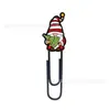 Clips para Papel de Goma Suave de PVC de Dibujos Animados Navideños, Marcadores Creativos Festivos, Separadores de Páginas para Cuadernos, Regalos y Recuerdos Navideños