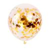 Balão de látex transparente com lantejoulas rosa dourado de 12 polegadas decoração de festa de aniversário decoração de celebração de casamento balão de confete atacado