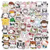 52 Lindas Pegatinas Periféricas de Dibujos Animados Sanrio, Fundas para Teléfono Móvil, Papelería, Cuadernos, Decoración DIY, Pegatinas de PVC al por Mayor