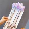 Peruca Novo Estilo 2025 Grampo de Cabelo com Trança Tiara de Princesa Flor na Cabeça Grampo de Cabelo Trançado para Meninas Acessório de Cabelo para Meninas
