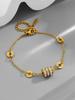 Pulsera de acero de titanio nueva que no se desvanece para mujer, pulsera versátil estilo ins, pulsera de moda, joyería, niñas de alto sentido