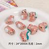 Cuentas sueltas de cerámica pintadas a mano de dinosaurio lindo, cuentas hechas a mano para bricolaje, pulsera con cuentas, colgante, material para joyería, accesorios