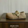 Sapatos Mary Jane Velcro Corte Baixo Retrô Feminino Estilo Novo Início de Outono Para Usar por Cima Solado Macio Antiderrapante Versátil Casual Birkenstock Sapatos Individuais