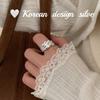 Joyería de plata de ley S925 con diseño de ondas multicapa de Corea del Sur, ideal para celebraciones en internet de Dongdaemun, y que combina con todo.