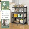 Prateleira de chão para cozinha multicamadas multifuncional para casa, suporte para micro-ondas, panela, prateleira de armazenamento, prateleira de armário