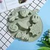 Molde de Silicone para Bolo de Grau Alimentício de Halloween Cozinha Doméstica Resistente a Altas Temperaturas Molde para Assar Bolo Molde de Silicone para Chocolate