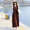 Novo Vestido de Verão 2026 com Design Acinturado, Vestido Elegante de Algodão e Seda de Alta Contagem de Fios, Vestido de Praia Elegante Estilo Mãe para Férias