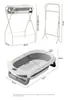 Tina de Baño para Bebé con Soporte y Set Sensible a la Temperatura Tina Plegable con Soporte de 50 kg de Capacidad de Peso Para Bañar al Bebé
