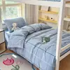 2026 nuevo juego de regalo de seis piezas de algodón puro de fibra larga para dormitorio estudiantil, juego de tres piezas para cama individual, juego de tres piezas para litera