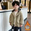 Chaqueta Acolchada a Cuadros para Niños Otoño e Invierno Estilo Coreano Gruesa Moderna Fresca Cálida para Bebés y Niños Pequeños Parka