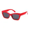 Nuevas Gafas de Sol Cuadradas con Clavos de Arroz de Moda Clásicas Gafas de Sol Ojo de Gato Retro Transfronterizas Protección Solar Anti-UV Adelgazantes para Mujer