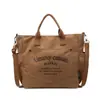 Bolsa de Lona Bolsa Feminina 2025 Nova Moda de Verão Casual Bolsa Tote com Letras Grande Capacidade Estilo Ocidental Bolsa Transversal para o Dia a Dia