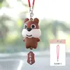 Lindo Animal de Dibujos Animados Colgante de PVC para Espejo Retrovisor para un Viaje Seguro, Colgante para Coche de Buena Suerte y Seguridad
