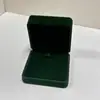 Caja de Joyería de Terciopelo Verde Oscuro Redondeada Caja para Anillos al por Mayor Caja de Empaque para Joyería Pendiente Pendiente Pulsera Collar