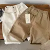 Calças casuais para meninos e meninas, estilo liso de primavera e outono, calças infantis de perna larga 100% algodão, calças compridas básicas de cor sólida para bebês para o outono